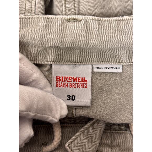 Birdwell Beach Britches Pants 30 x 28 Men Gray Herringbone Twill Utility Fatigue - Picture 6 of 7